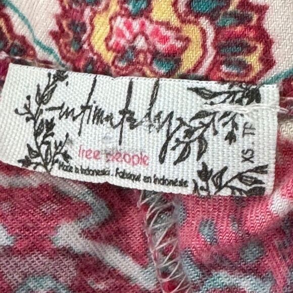 Intimately Free People Holibabe Women's Sleep Pants Pink Side Tie Baloon Sz XS - Picture 7 of 8